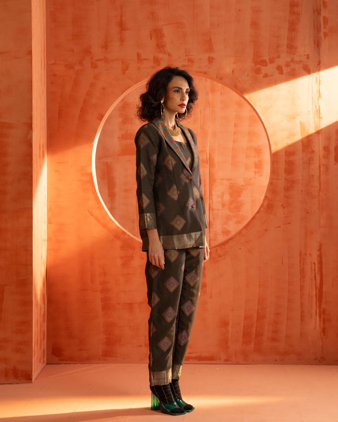 Shadow Spark( 3 PCS PANT SUIT CO-ORD SET)