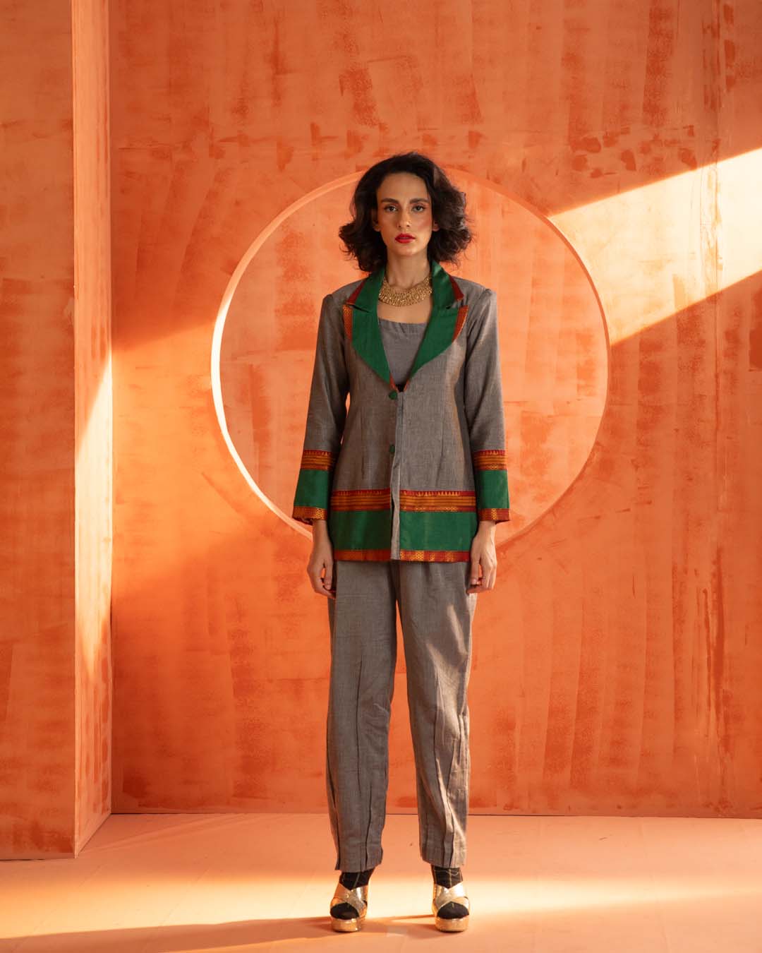 Obsidian Edge( 3 PCS PANT SUIT CO-ORD SET)