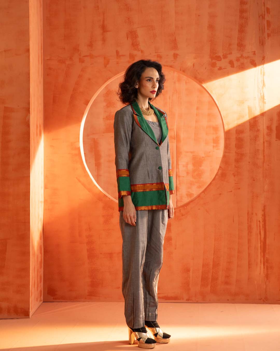 Obsidian Edge( 3 PCS PANT SUIT CO-ORD SET)