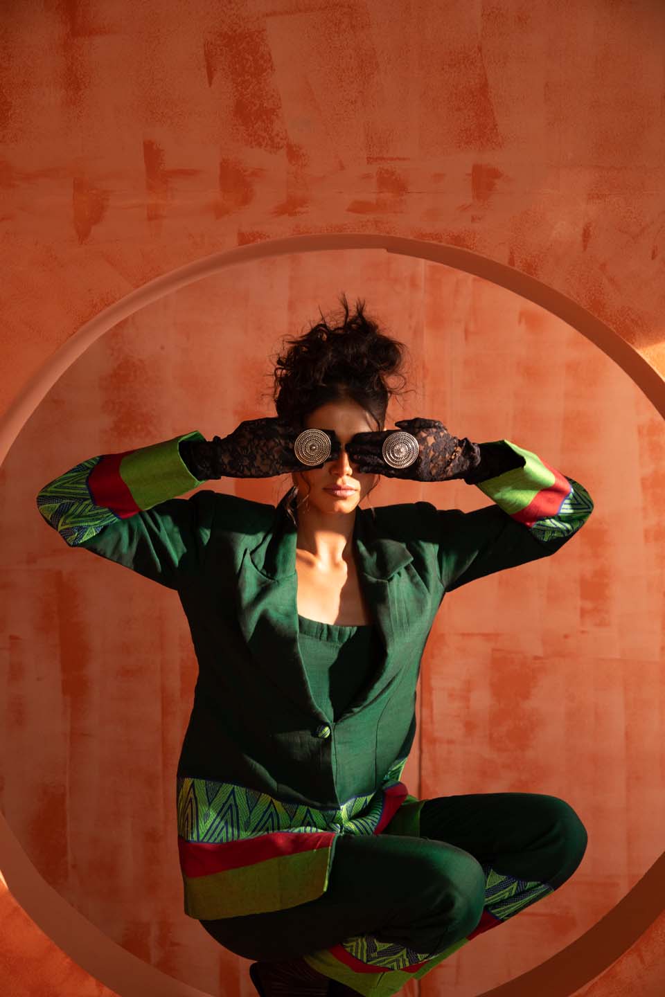 Jade Chameleon( 3 PCS PANT SUIT CO-ORD SET)