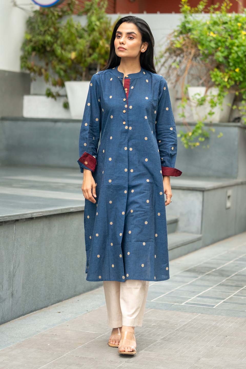 Midnight Buti — Handloom Cotton Kurta