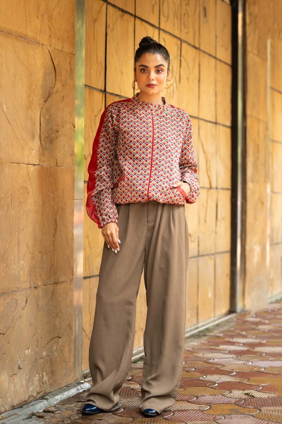 Crimson Arc - Bomber Jacket