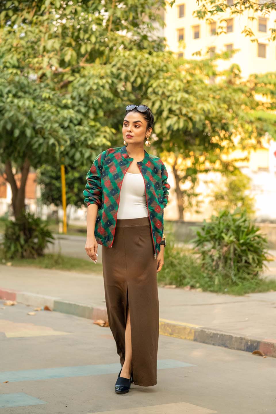 Verdant Grid - Bomber Jacket