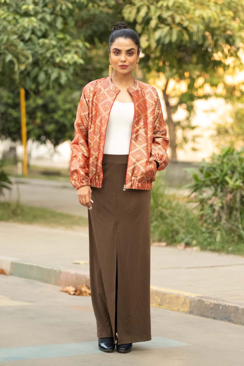 Coral Ember - Bomber Jacket