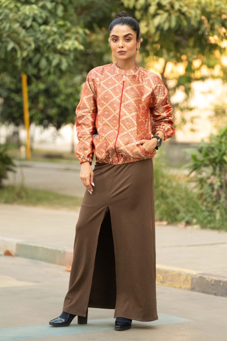 Coral Ember - Bomber Jacket