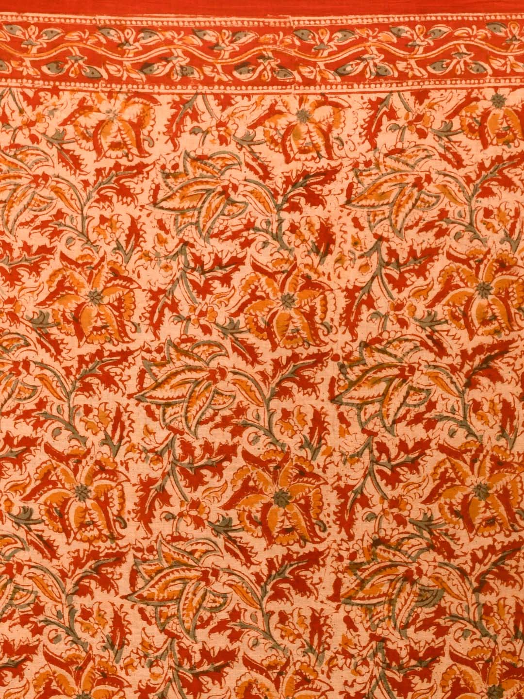 FLORAL FANTASY (KALAMKARI 100% PURE COTTON SAREE)