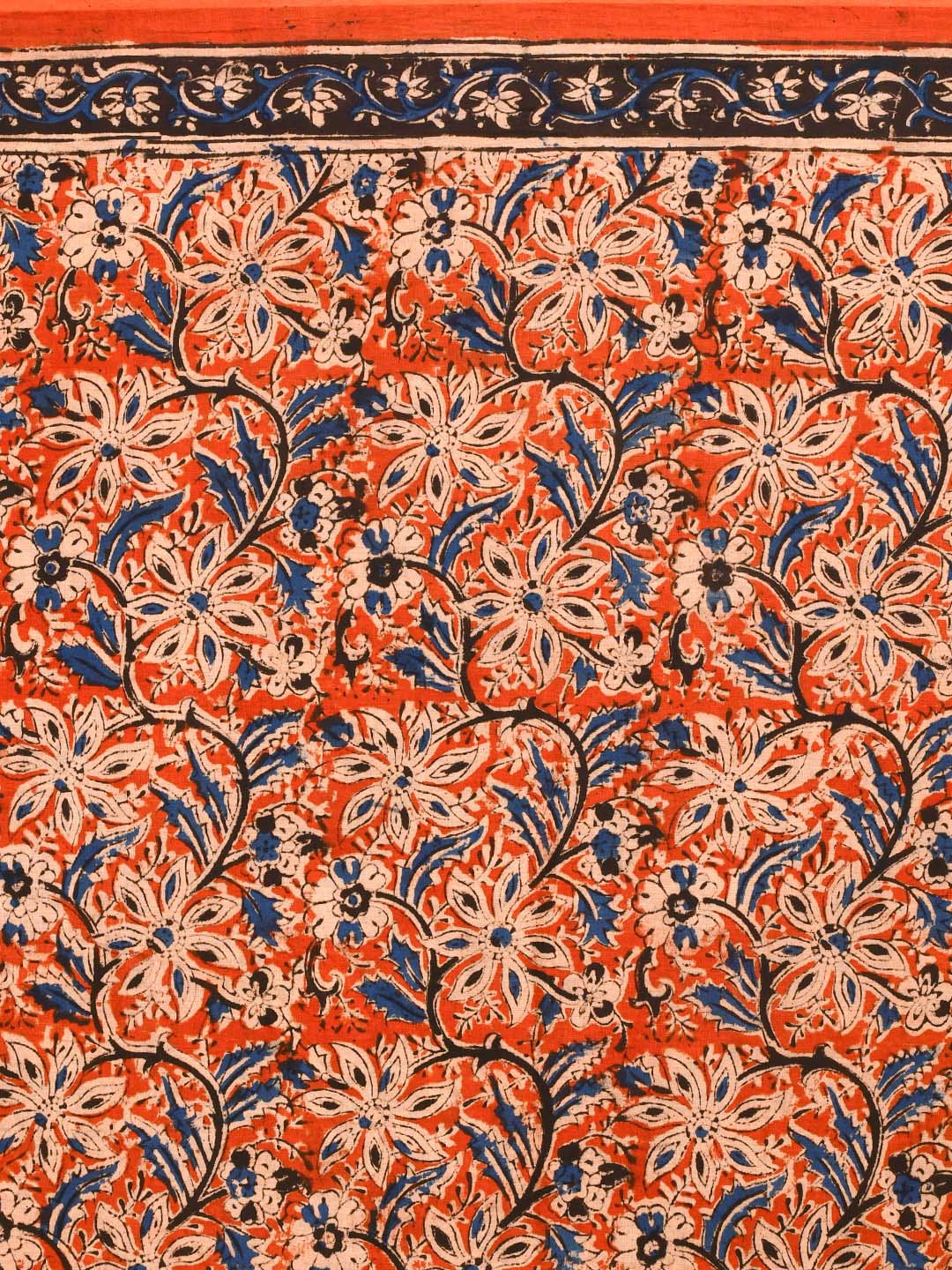 ADORNED BLOOM BLISS (KALAMKARI 100% PURE COTTON SAREE)