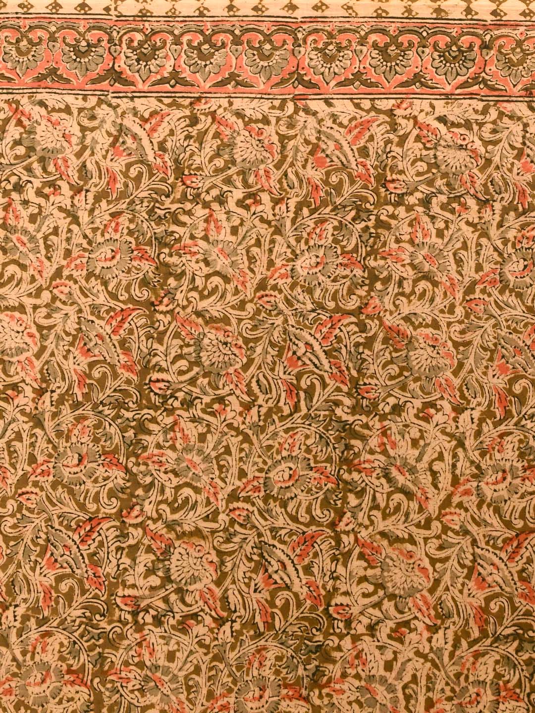 BOTANICAL BEAUTY (KALAMKARI 100% PURE COTTON SAREE)