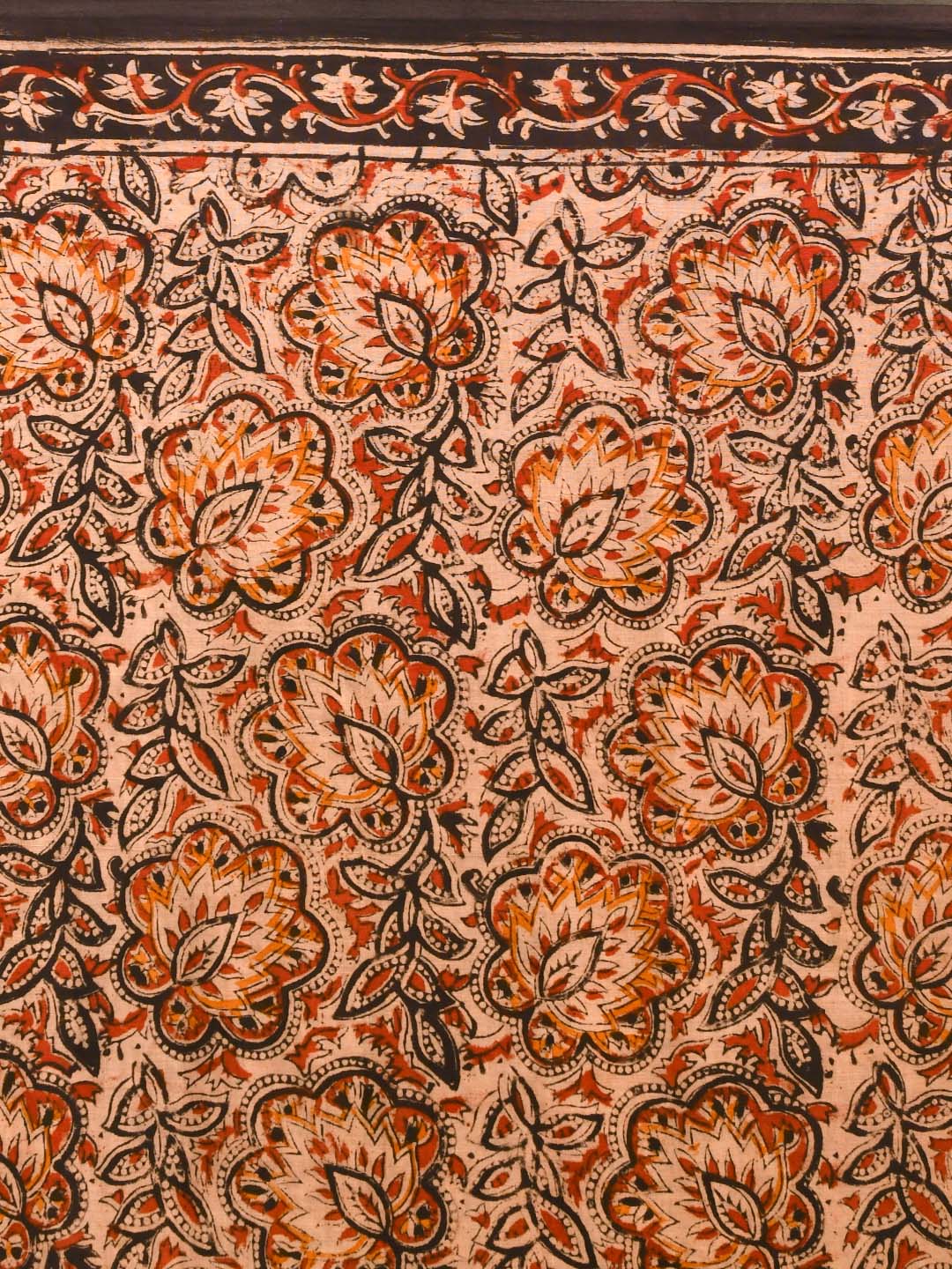 KAPISHAKHA FLORAL (KALAMKARI 100% PURE COTTON SAREE)