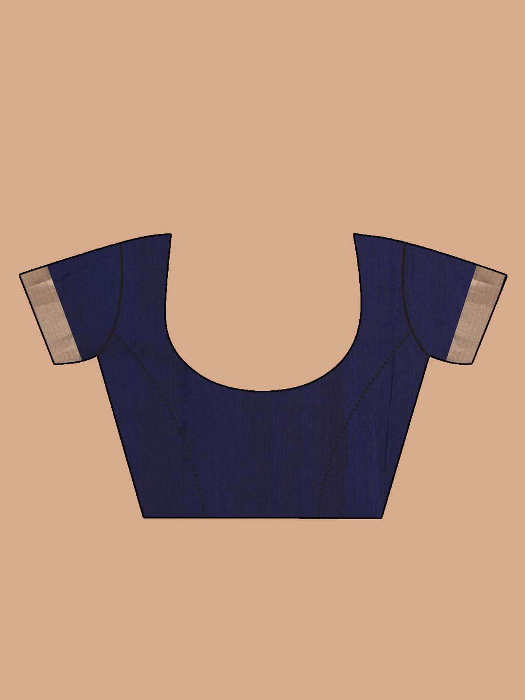 Indethnic Chanderi Handloom Silk Cotton Saree - Blouse Piece View