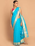 Indethnic Chanderi Handloom Silk Cotton Saree - View 1