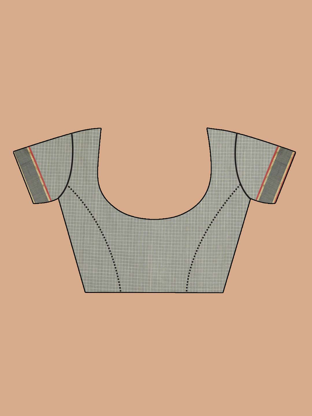 Indethnic Chanderi Handloom Silk Cotton Saree - Blouse Piece View