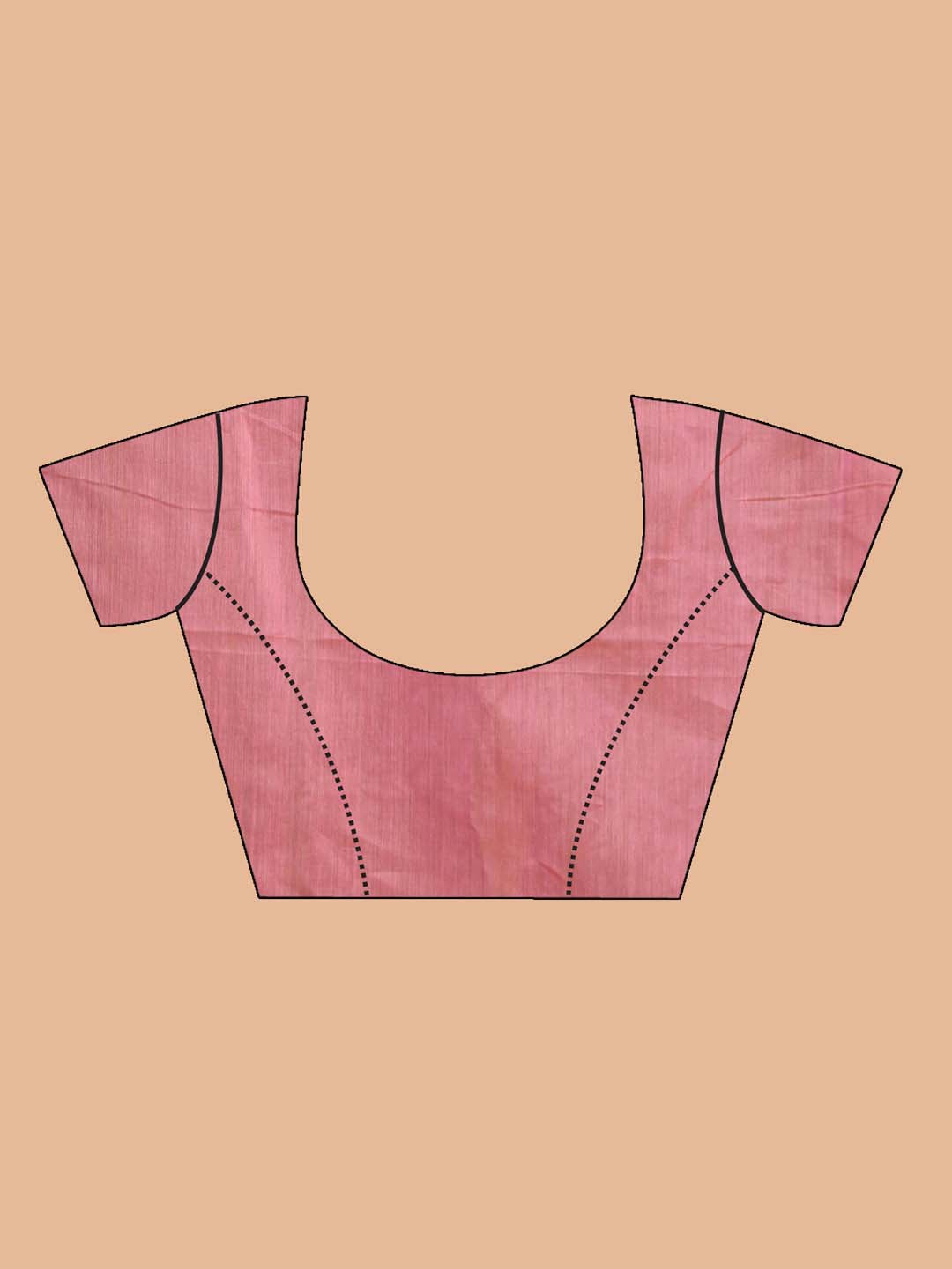 Indethnic Maheshwari Handloom Silk Cotton Saree - Blouse Piece View