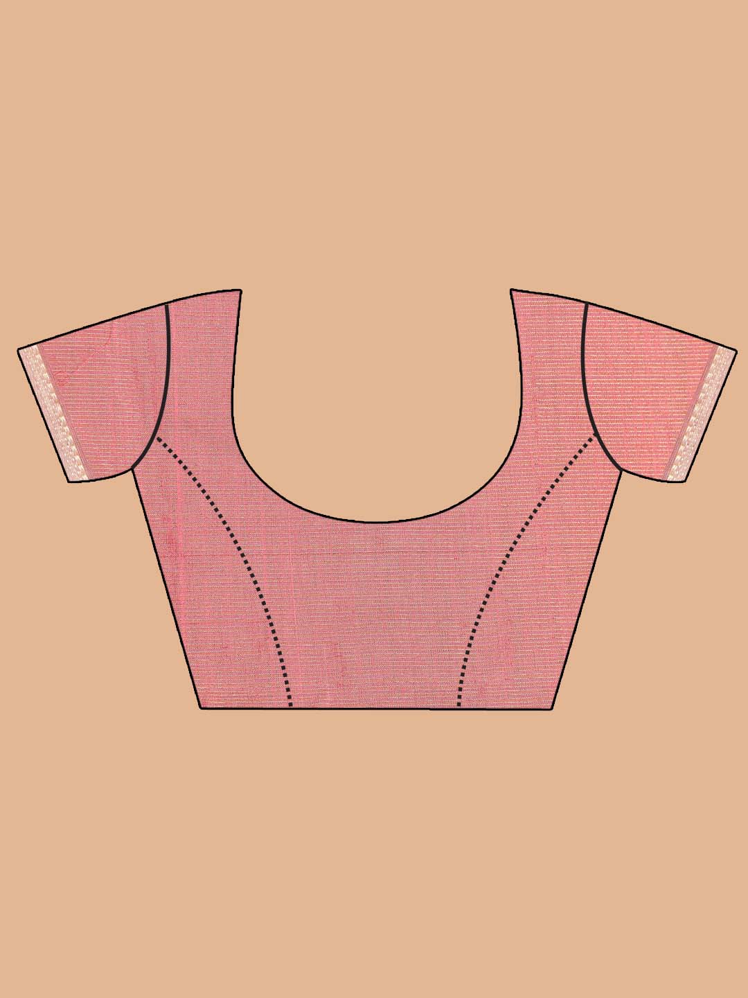 Indethnic Maheshwari Handloom Silk Cotton Saree - Blouse Piece View