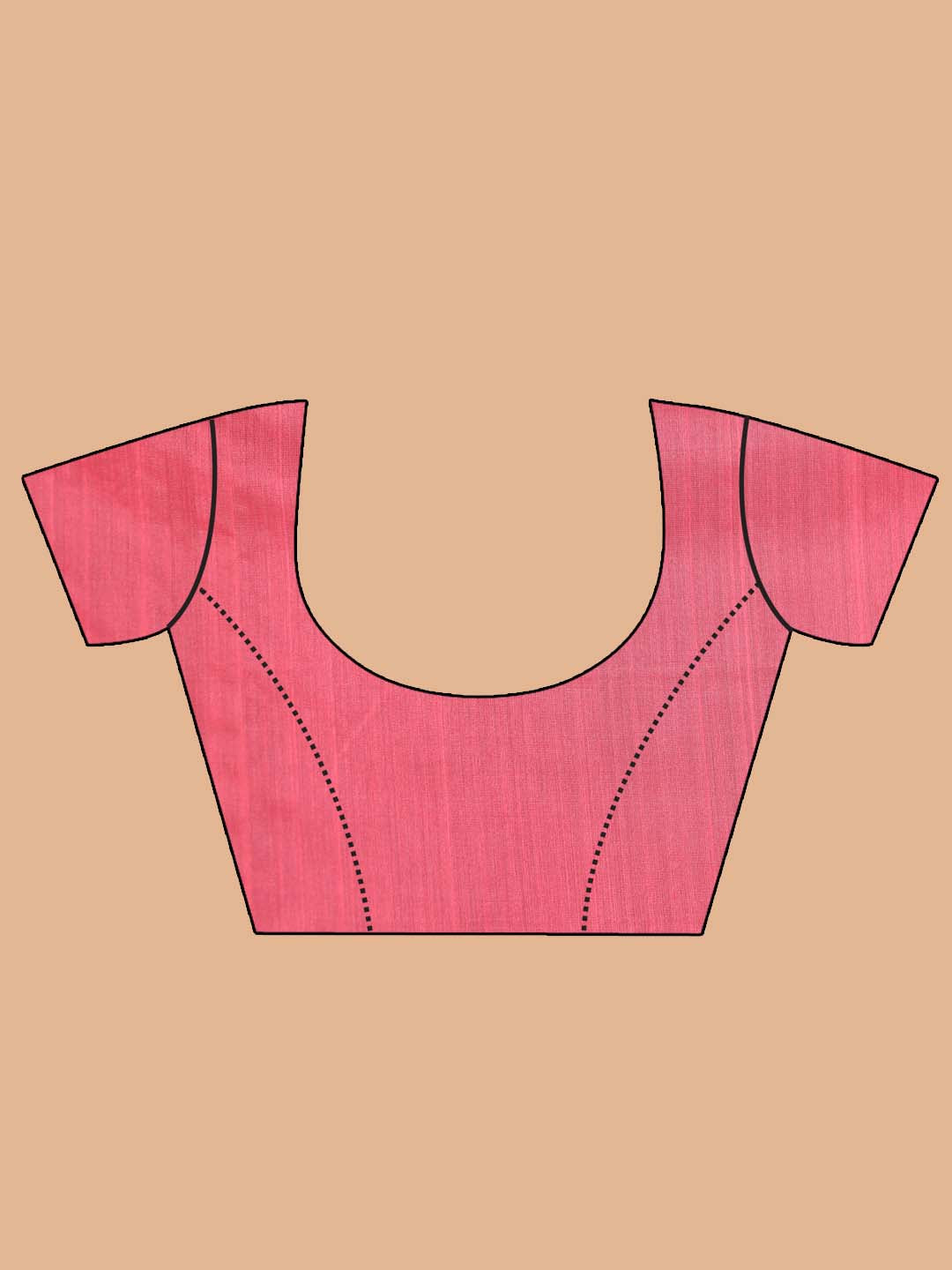 Indethnic Maheshwari Handloom Silk Cotton Saree - Blouse Piece View