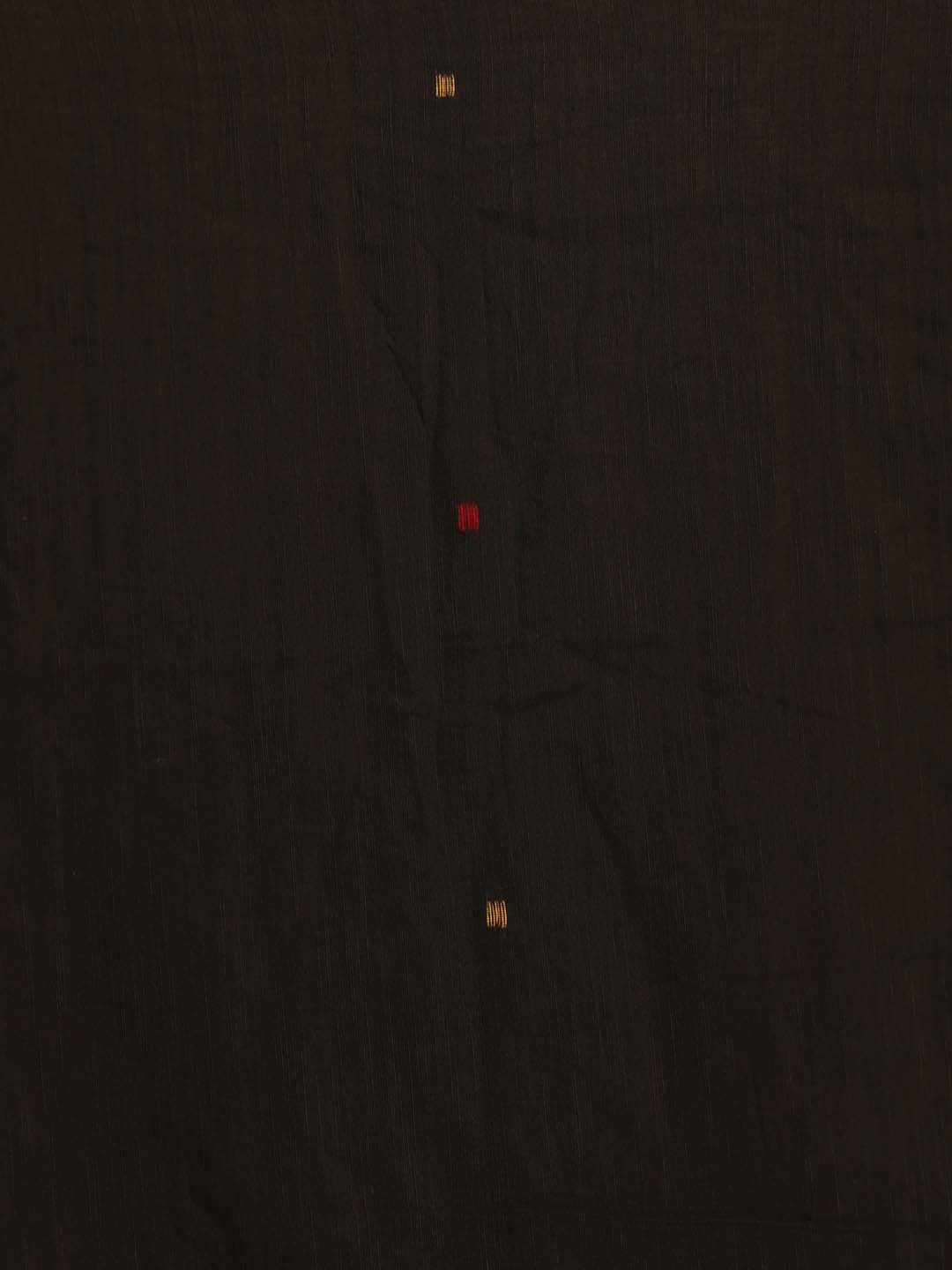 Indethnic Black Pure Cotton Woven Design Design Sarees - Saree Detail View