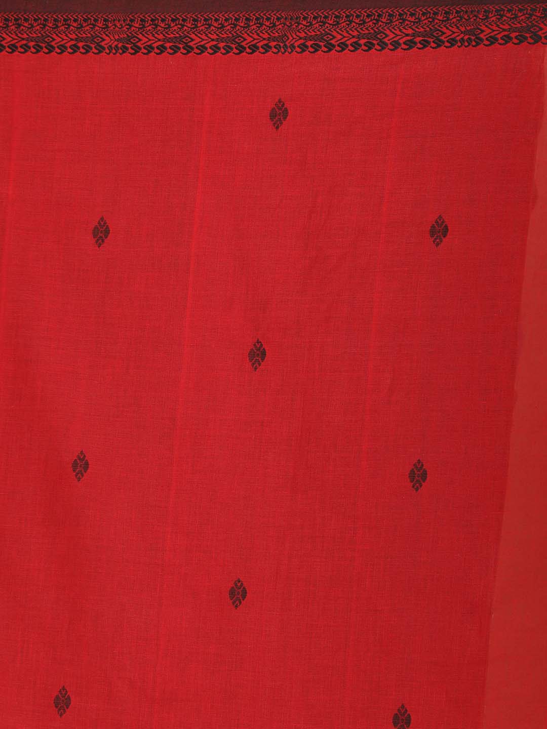 Indethnic Red Bengal Handloom Pure Cotton Saree Work Saree - Saree Detail View