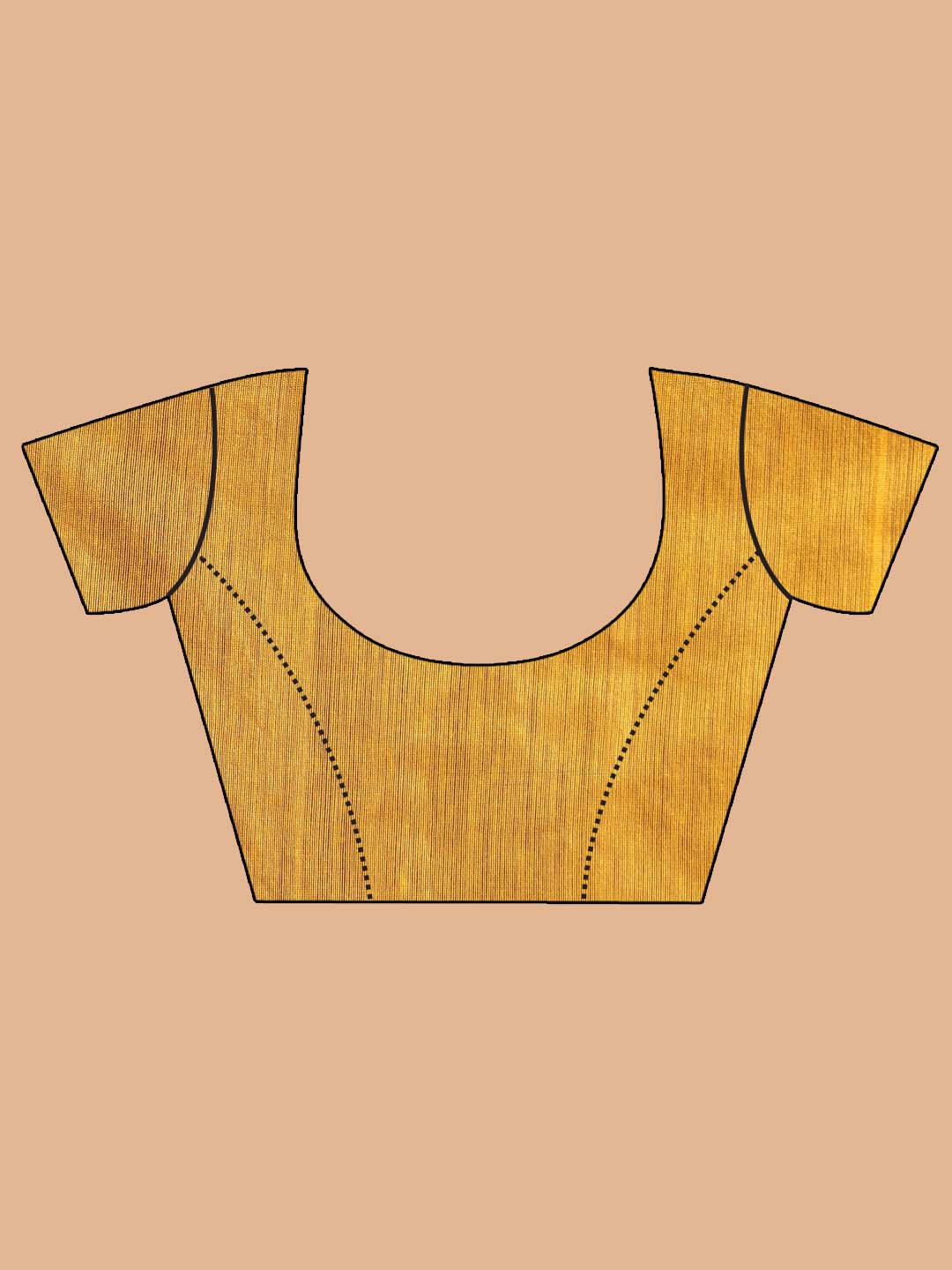 Indethnic Yellow Bengal Handloom Cotton Blend Party Saree - Blouse Piece View