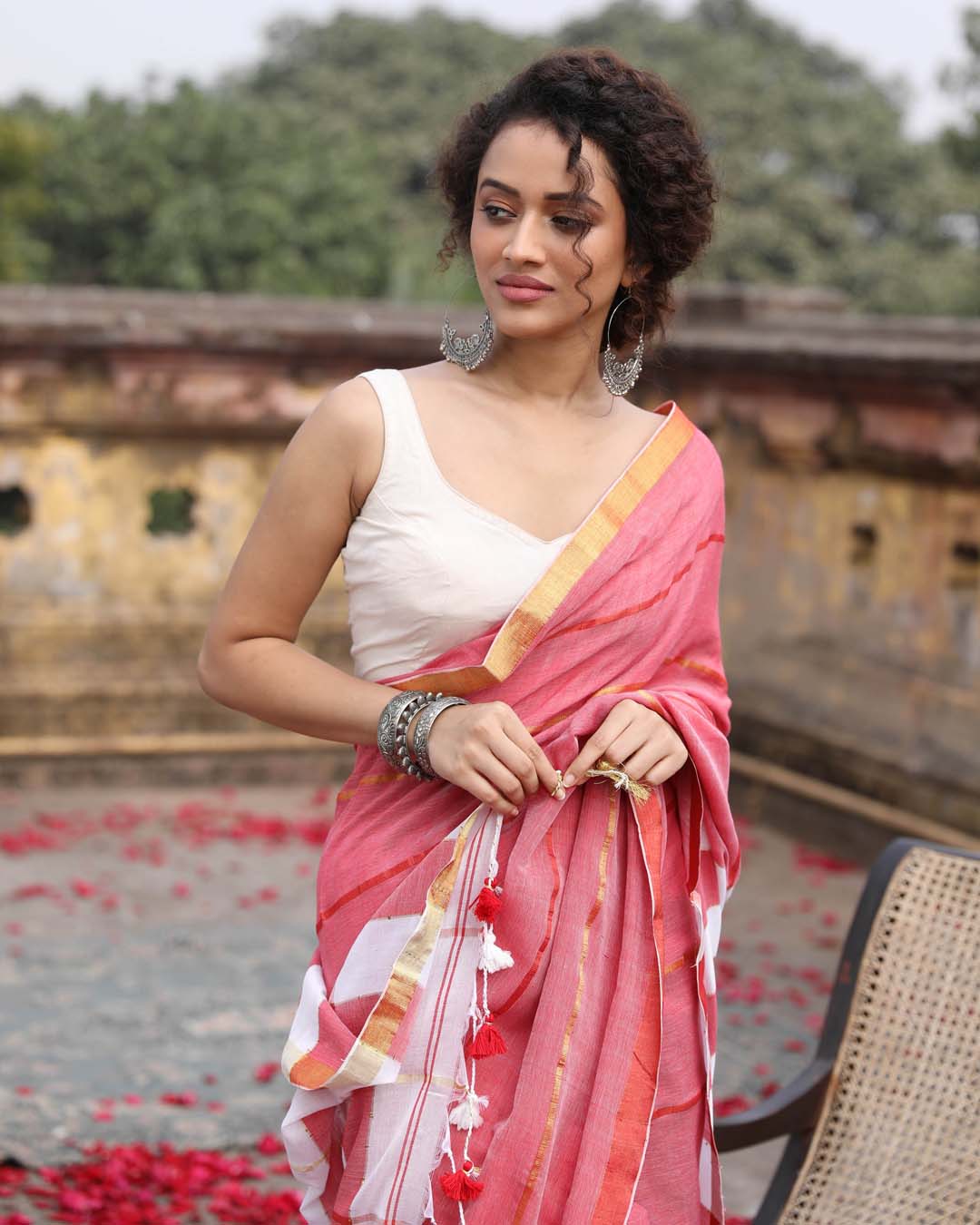 CRIMSON ELEGANCE (HANDLOOM 100% PURE COTTON SAREE)