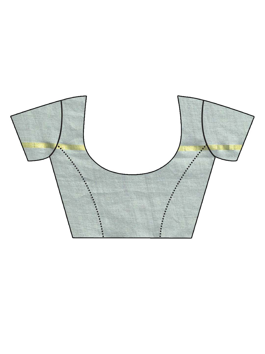 TRANQUIL FOREST (BENGAL HANDLOOM 100% PURE COTTON SAREE)