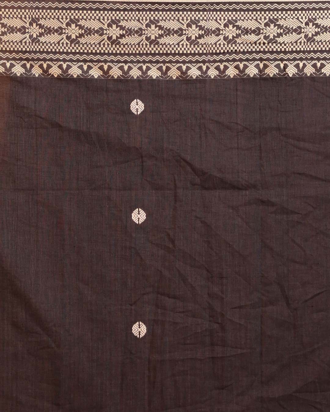 SLATE SERENITY (BENGAL HANDLOOM 100% PURE COTTON SAREE)