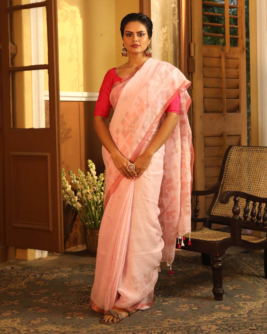 Indethnic White Solid Daily Wear - View 2