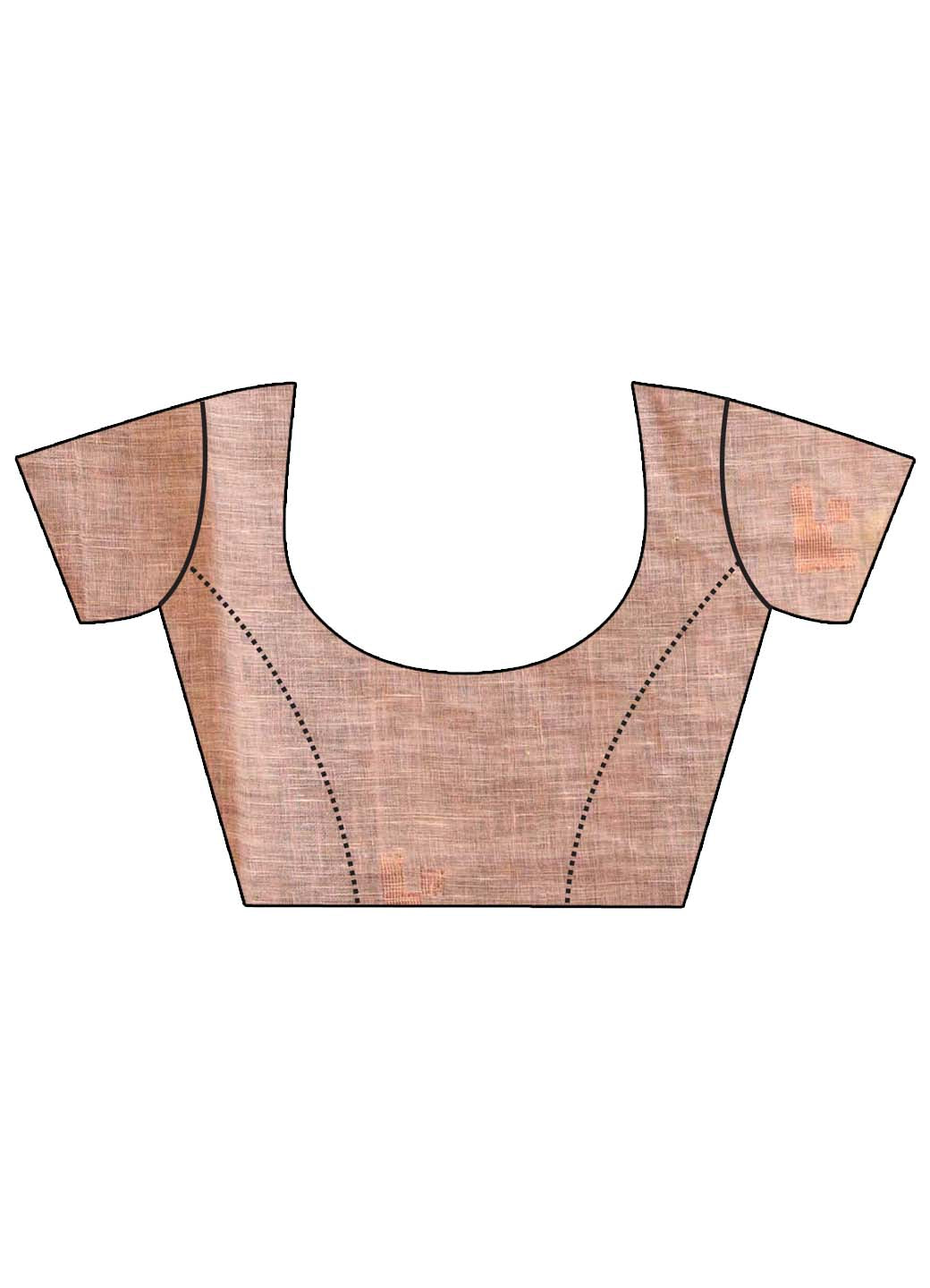 Indethnic White Solid Daily Wear - Blouse Piece View