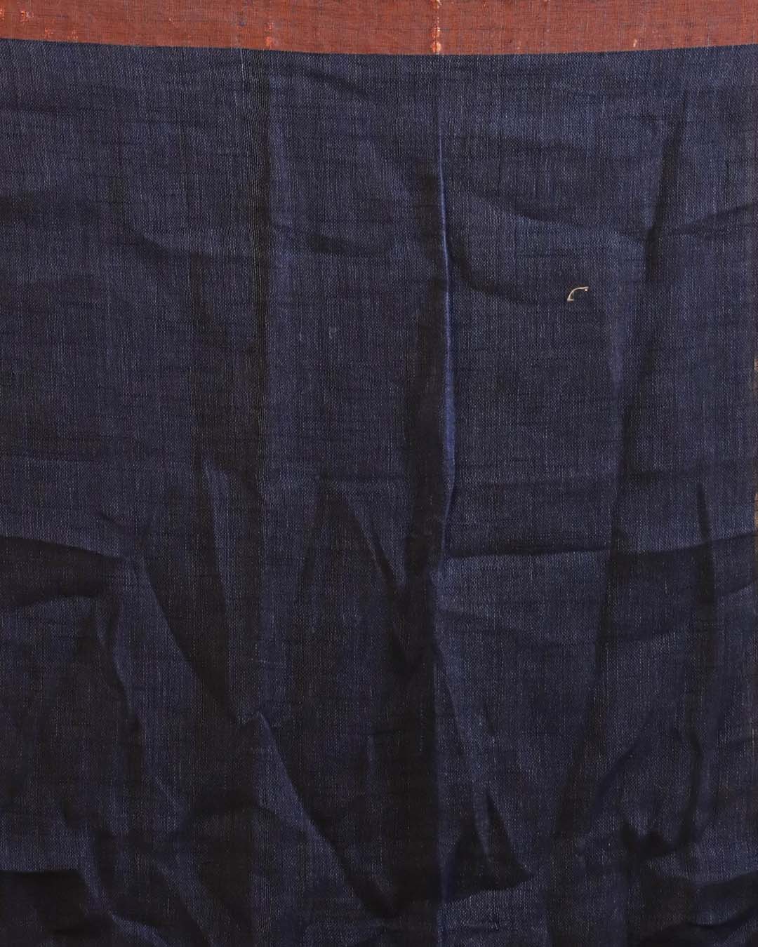 AZURE SERENITY (BENGAL HANDLOOM PURE LINEN SAREE)