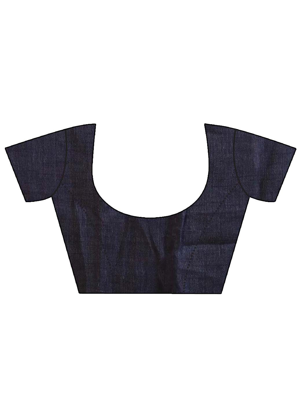 AZURE SERENITY (BENGAL HANDLOOM PURE LINEN SAREE)