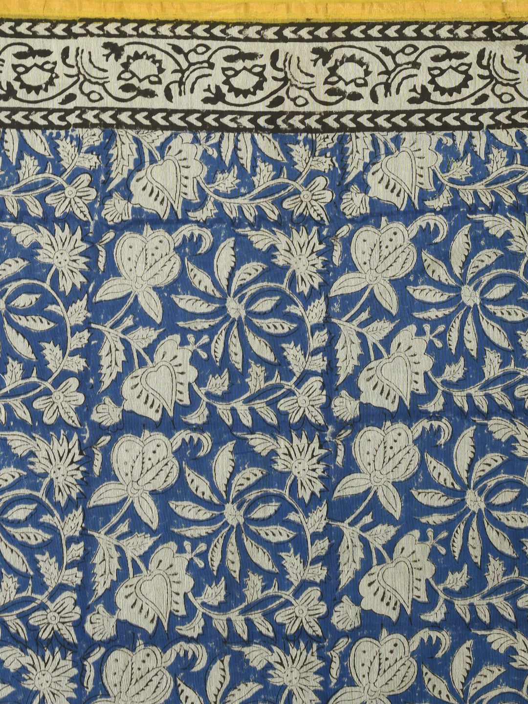 AZURE REVERIE (BAGRU SILK COTTON SAREE)