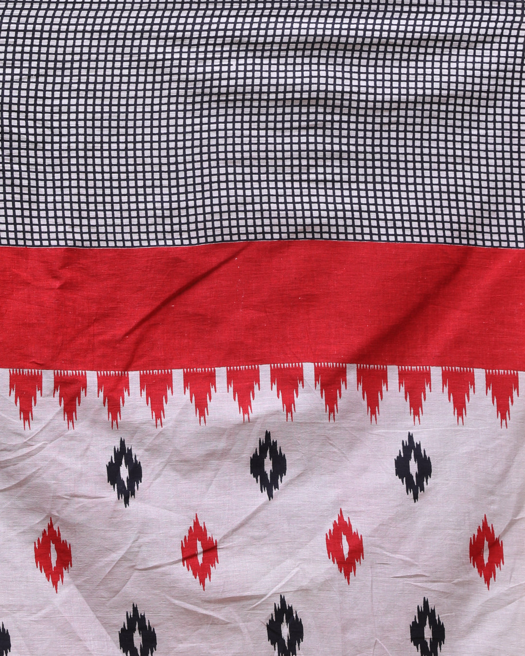 IVORY ECHO (IKKAT MUL MUL COTTON SAREE)