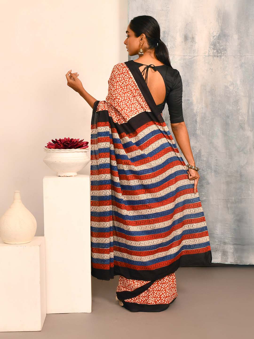 SCARLET CRAFT (BAGRU 100% PURE COTTON SAREE)