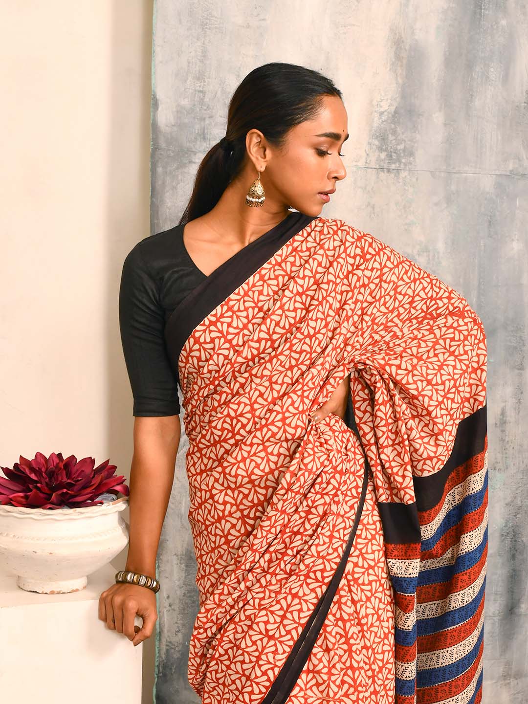 SCARLET CRAFT (BAGRU 100% PURE COTTON SAREE)