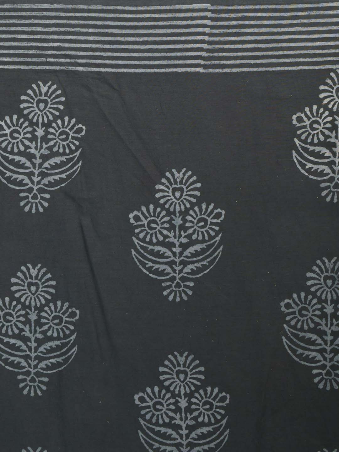 AZURE ECHOES (BAGRU 100% PURE COTTON SAREE)