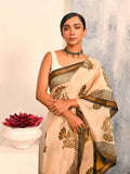 GOLDEN ECHO (BAGRU SILK COTTON SAREE)