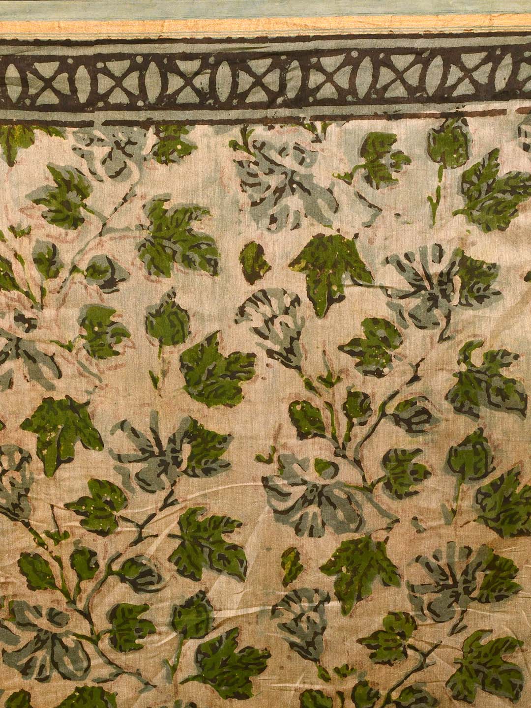 VERDANT WHISPERS (BAGRU SILK COTTON SAREE)