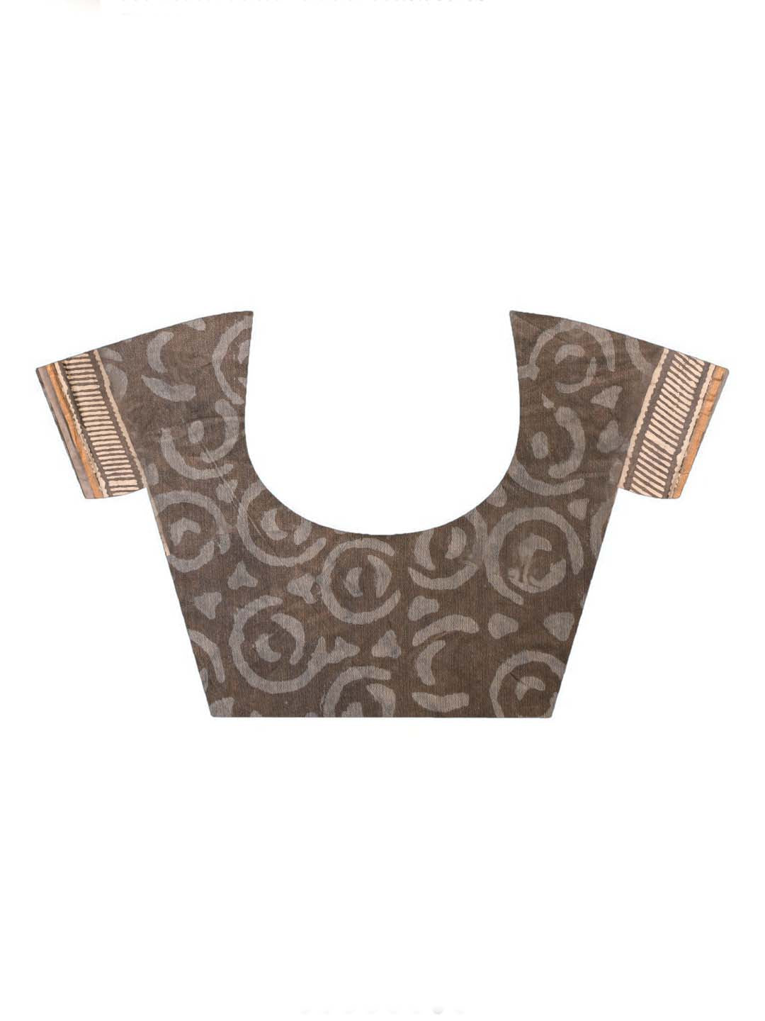 EBONY CHIC (BAGRU SILK COTTON SAREE)