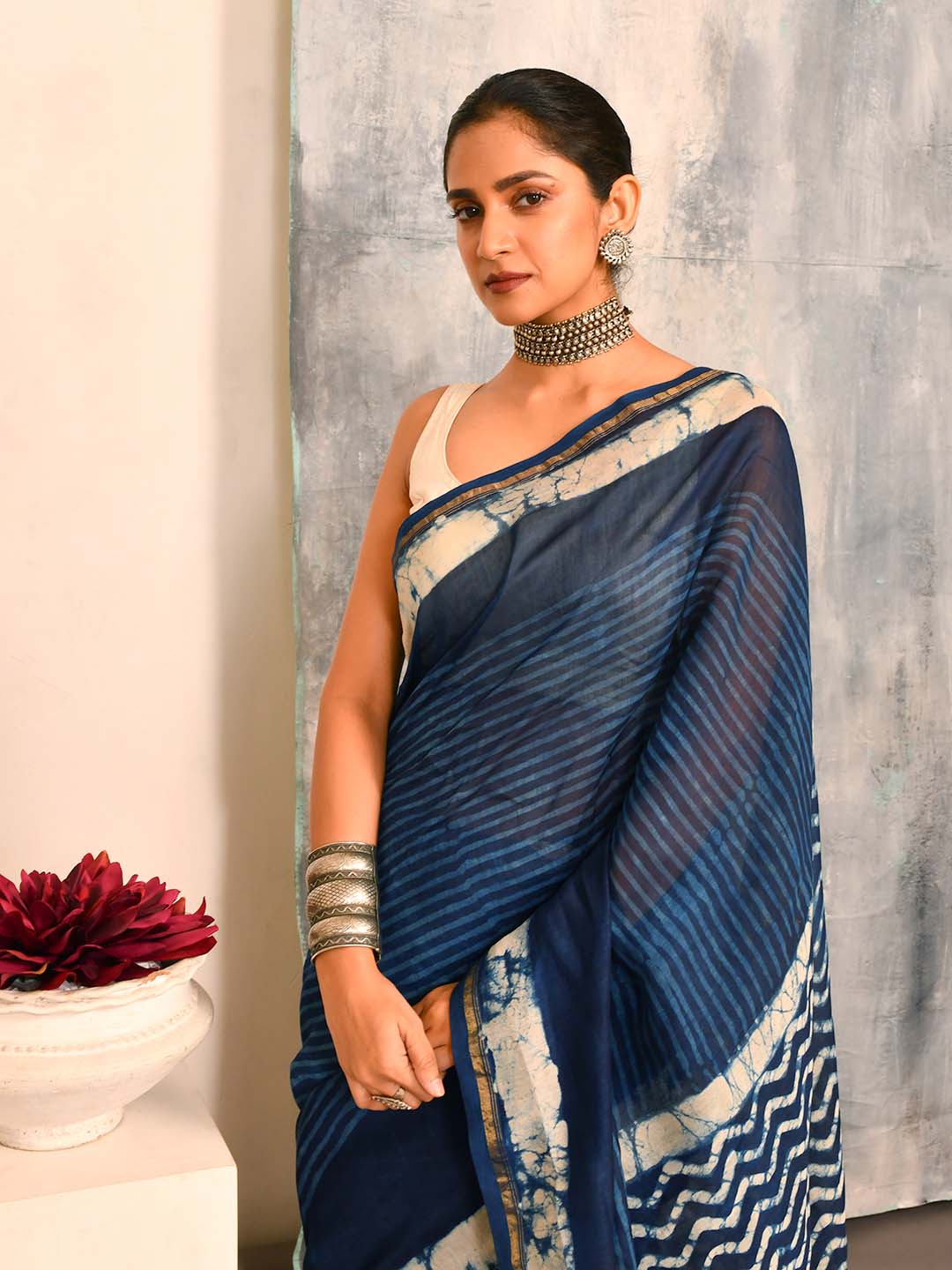 INDIGO LEGACY (BAGRU SILK COTTON SAREE)