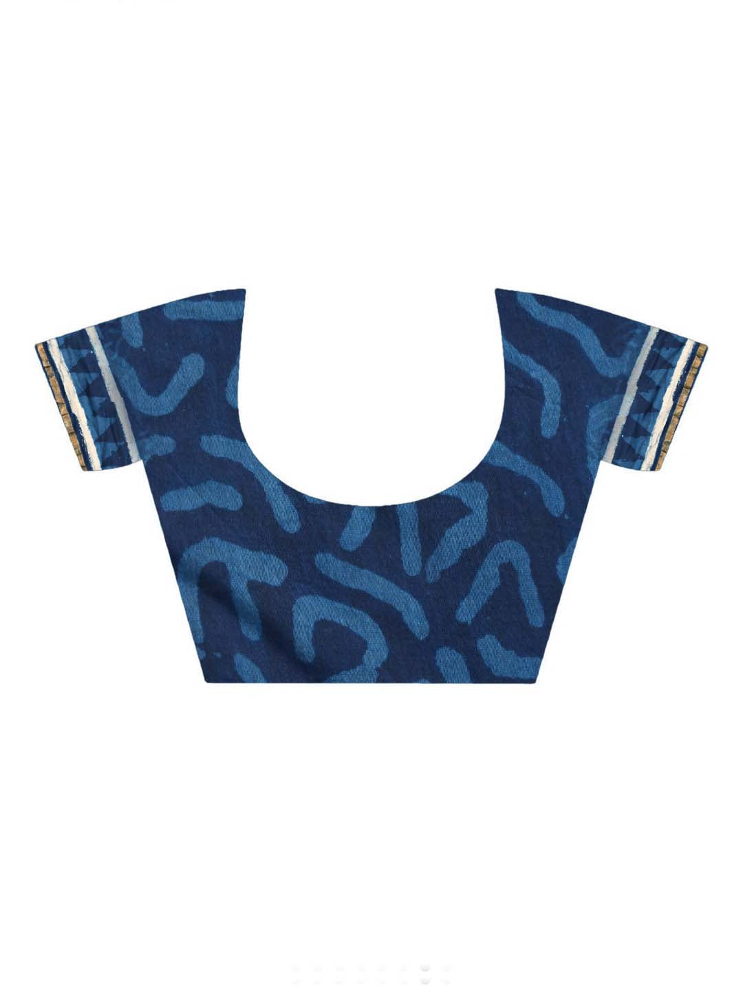 INDIGO GRACE (BAGRU SILK COTTON SAREE)