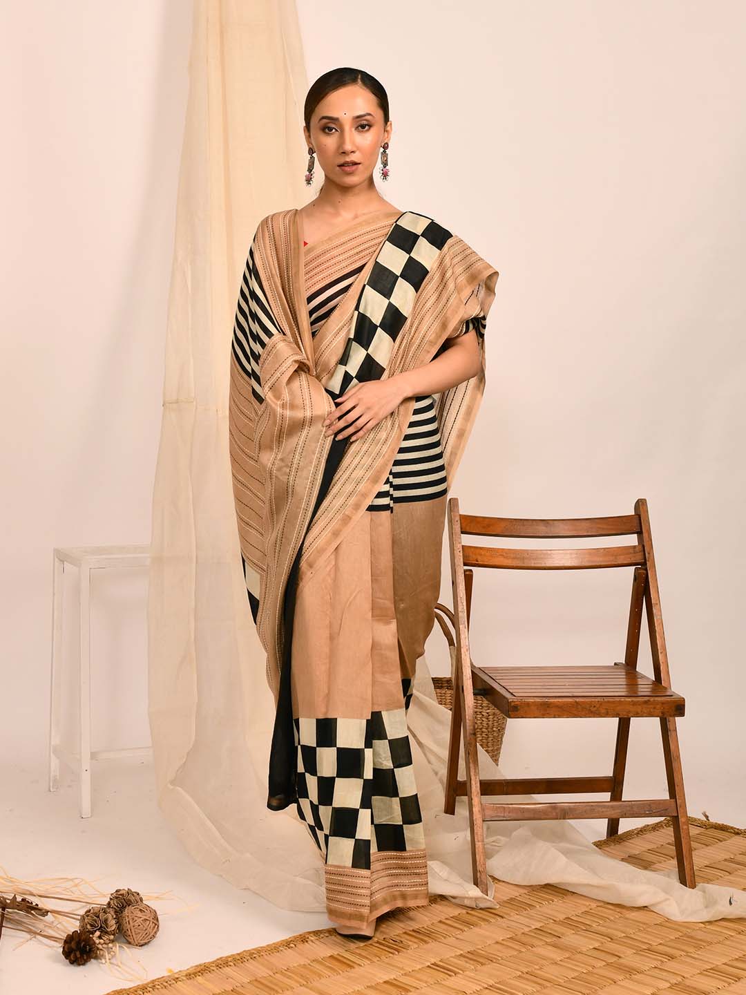 CLASSIC STRIPES (CHANDERI SILK COTTON SAREE)