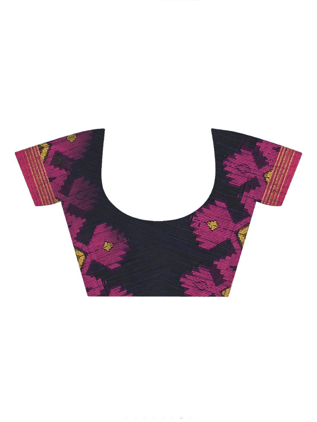 MIDNIGHT MAJESTY (HANDLOOM COTTON BLEND SAREE)