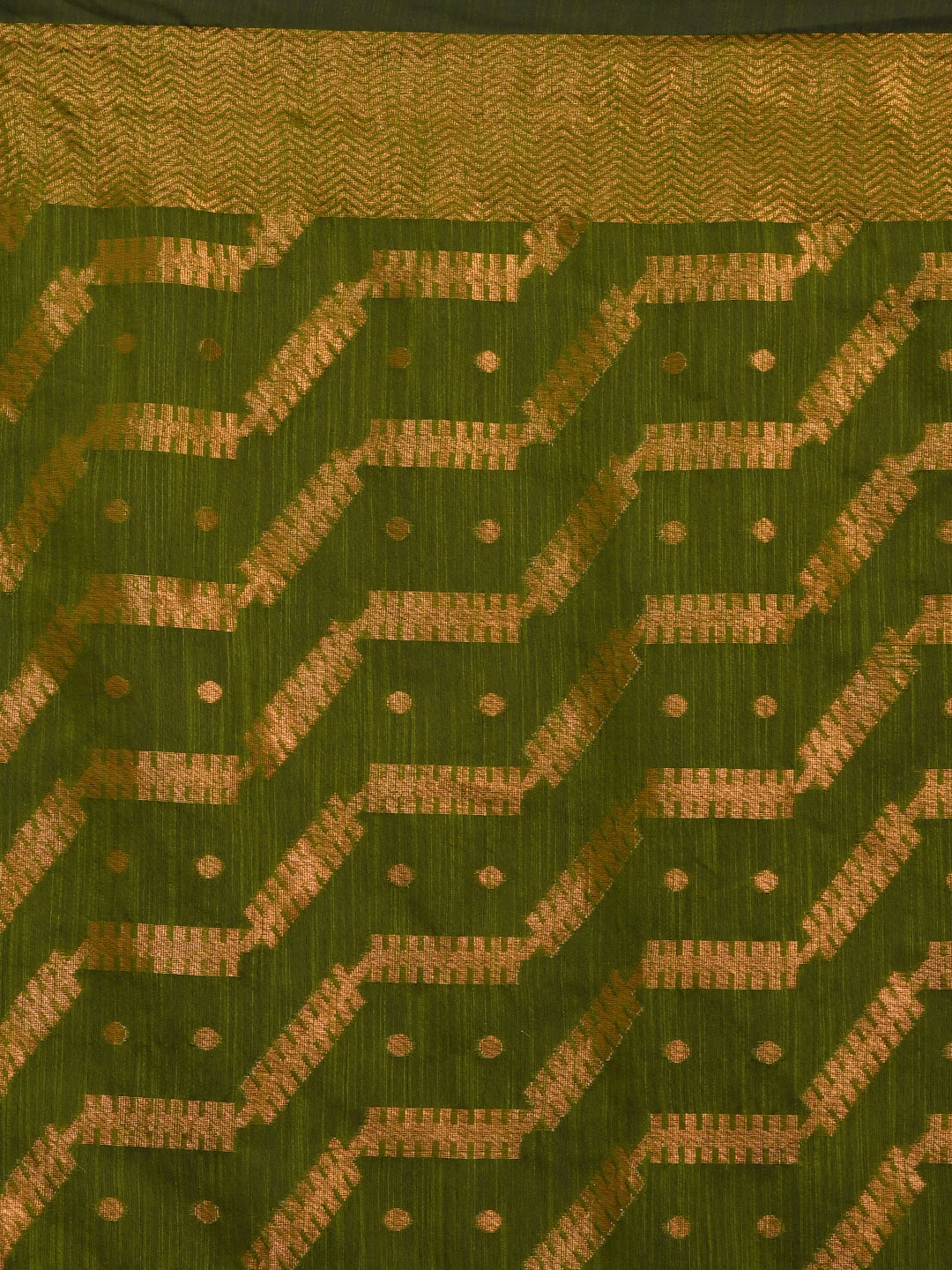 EMERALD ELEGANCE (HANDLOOM COTTON BLEND SAREE)