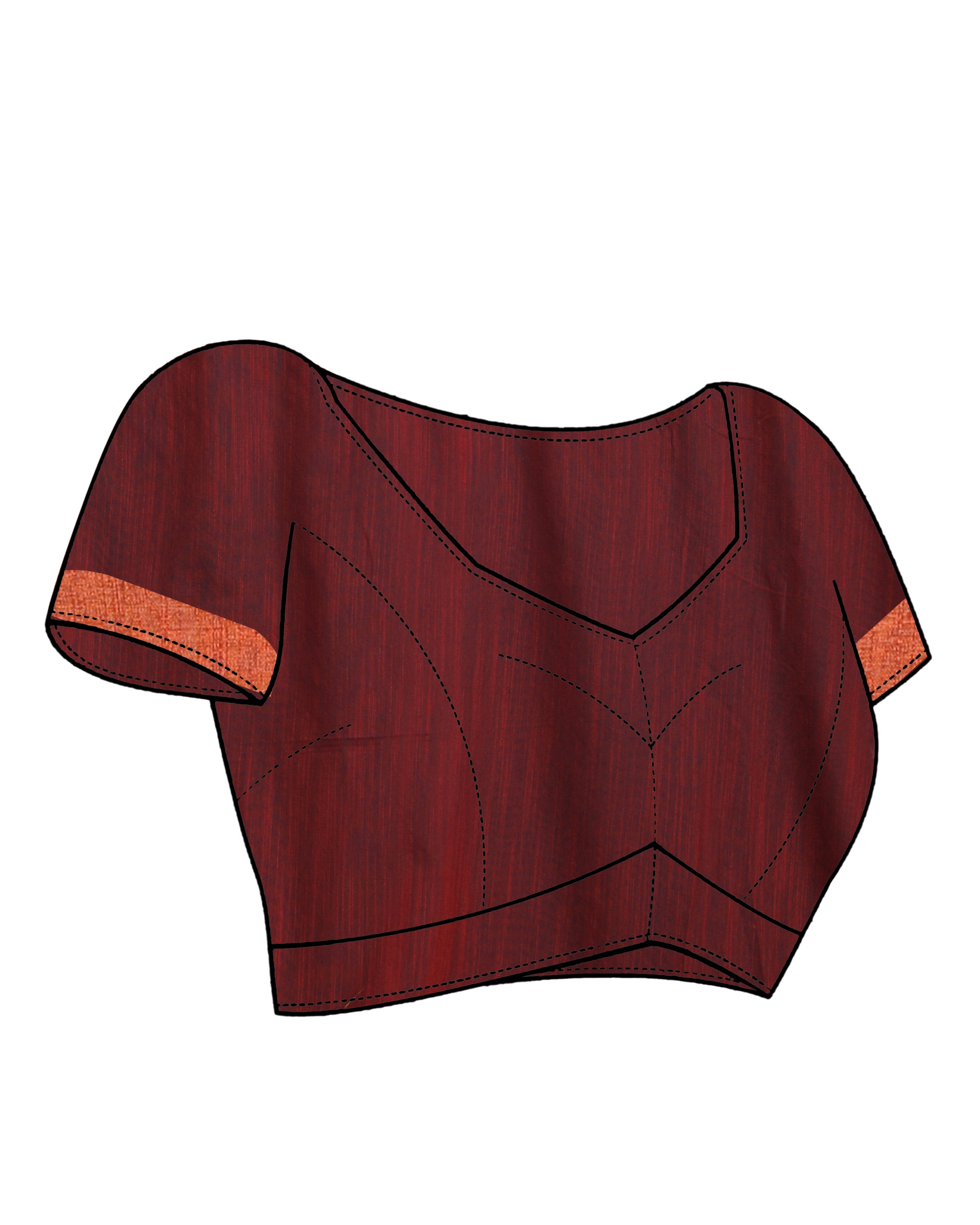 GARNET CHARM (HANDLOOM COTTON BLEND SAREE)