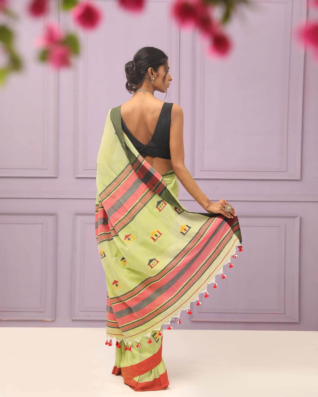 LUSH VERDE (HANDLOOM 100% PURE COTTON SAREE)