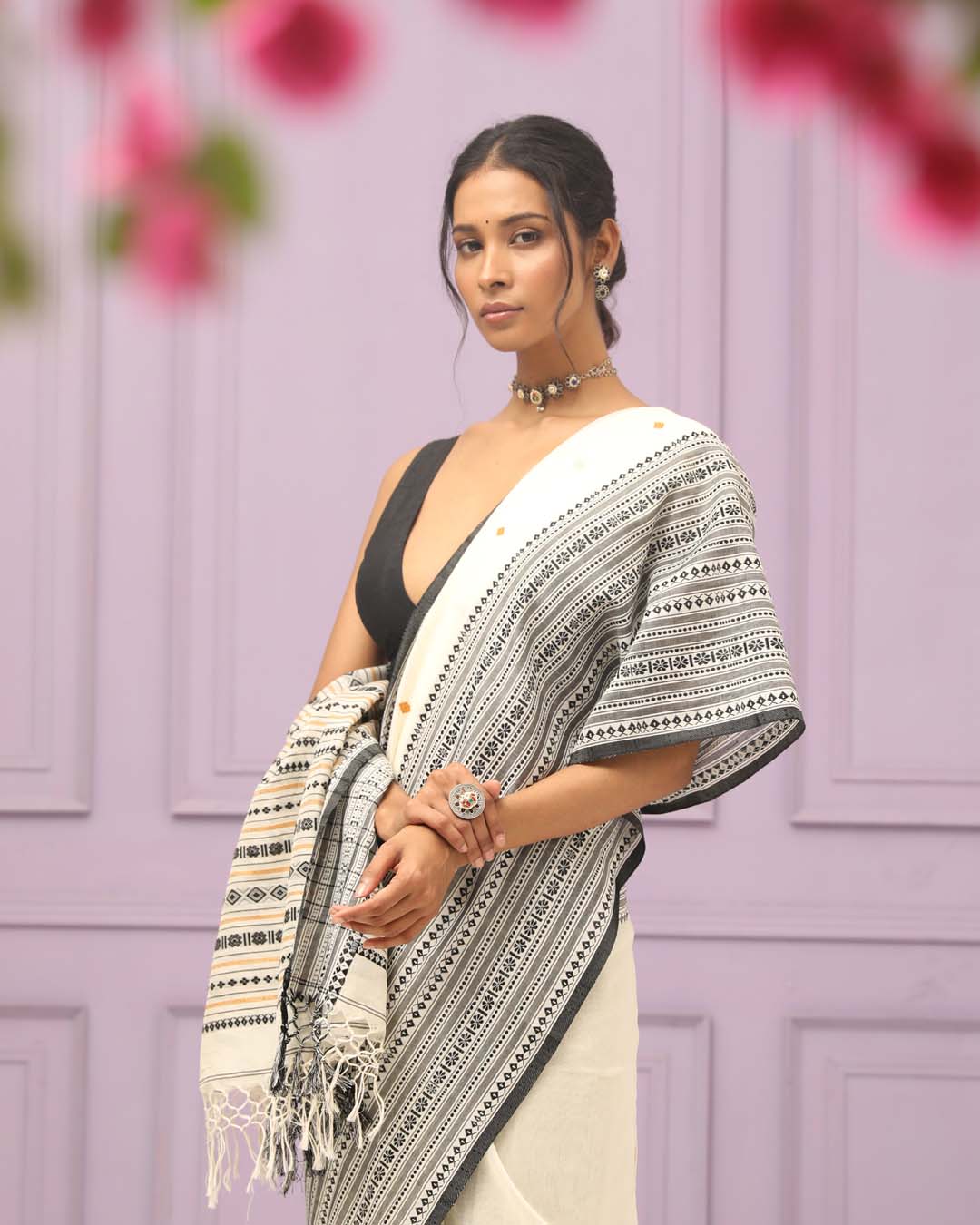 URBAN SLATE (HANDLOOM 100% PURE COTTON SAREE)