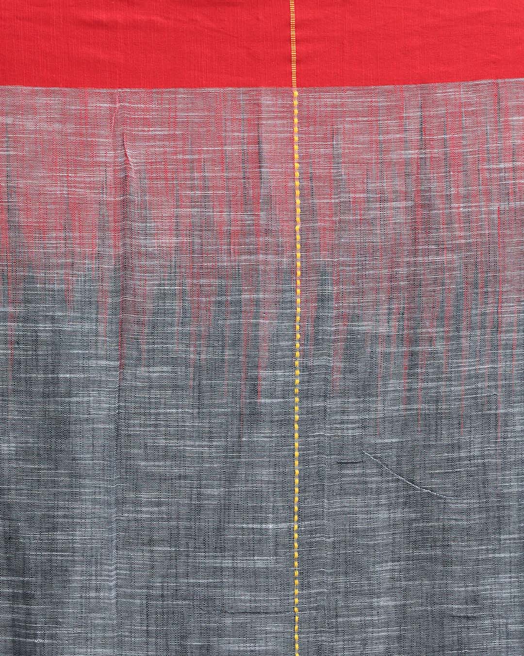 SLATE ELEGANCE (HANDLOOM PURE LINEN SAREE)