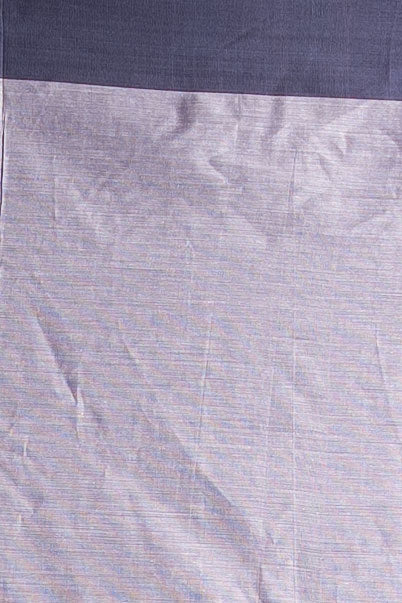 Mauve Mist Handloom Cotton Saree with Grey Border