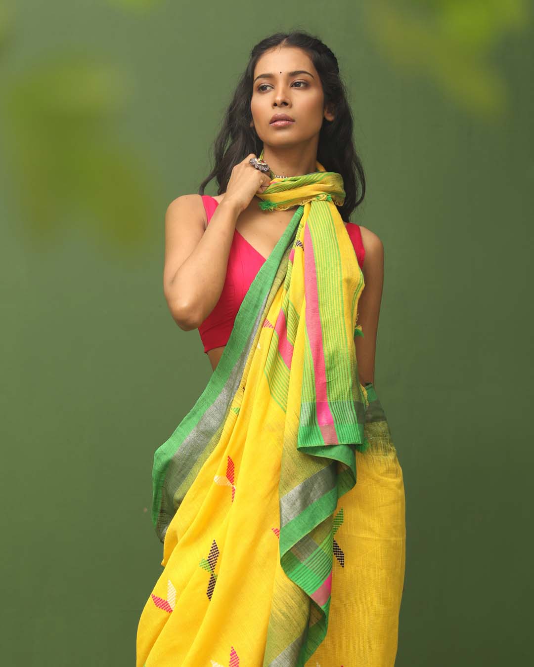 GOLDEN AURA (HANDLOOM 100% PURE COTTON SAREE)