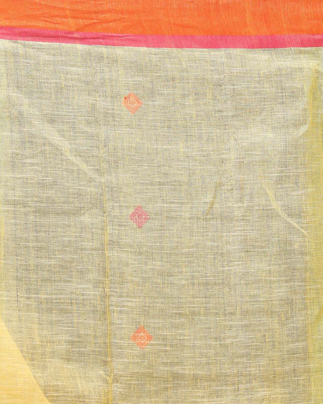 GOLDEN RADIANCE (HANDLOOM PURE LINEN SAREE)