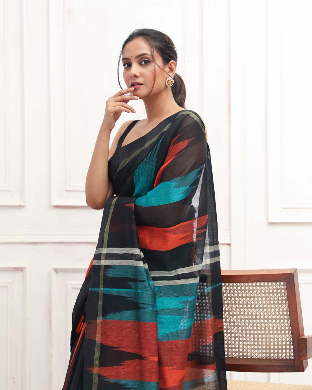 RAINBOW RADIANCE (BENGAL HANDLOOM COTTON BLEND SAREE)